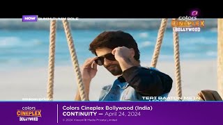 Colors Cineplex Bollywood India continuity  April 24 2024 [upl. by Chapman]