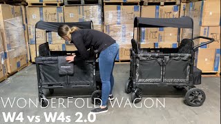 WonderFold Wagon W4 Original vs W4 Luxe W4S 20 Stroller Wagon Comparison [upl. by Gesner780]