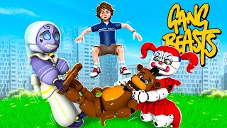 Gang Beasts ABSOLUTE SLOBBERKNOCKER with Gregory Freddy Circus Baby and Lunar [upl. by Suoivart592]