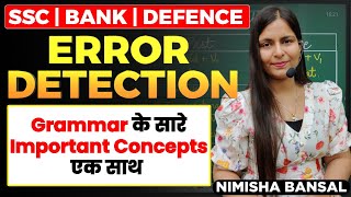 Error Detection BANKSSC Grammar के सारे Imp Concepts एक साथ  Achievers Series Nimisha Bansal [upl. by Nima836]