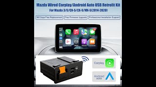 Wireless Connection CarPlay Retrofit Kit Fits for Mazda 3 6 CX5 CX3 MX5 Miata TK78669U0C [upl. by Cristabel]