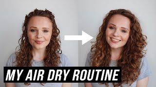 HOW TO AIR DRY CURLY HAIR  MY AIR DRY ROUTINE WITH CURLSMITH [upl. by Phares]