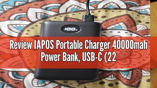 Review IAPOS Portable Charger 40000mah Power Bank USBC 225W Fast Charging Battery Pack Portable [upl. by Harli385]