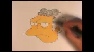 23rd Drawing  Moe Szyslak [upl. by Emiolhs712]