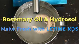 Make Fresh Rosemary Hydrosol with Oil using LETIME KD5 Hydrosol Distiller Cloudy Hydrosol [upl. by Prudhoe161]