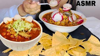 ASMR EATING POZOLE MEXICAN FOOD  Eating Sounds  MUKBANG  TOFFY ASMR [upl. by Imerej]