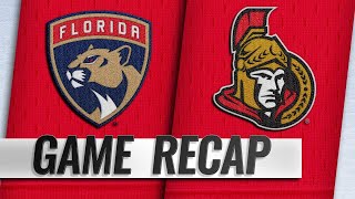 Huberdeaus two goals lead Panthers past Senators [upl. by Eirojam]