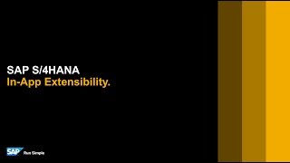 SAP S4HANA InApp Extensibility [upl. by Atiuqehs]