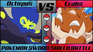 CRAB POKÉMON vs OCTOPUS POKÉMON  Themed Battle [upl. by Bartel]