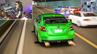 POV SUBARU WRX STI 2016 TOP SPEED HIGHWAY  STEERING WHEEL  PEDAL CAM  ASSETO CORSA [upl. by Gustafsson]