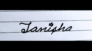 Tanisha name in beautiful cursive writing 😎Handwriting shorts calligraphy cursive handwriting [upl. by Hyams176]