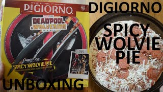 Unboxing DiGiorno Spicy Wolvie Pie Deadpool amp Wolverine Classic Crust Pizza [upl. by Ayatan]