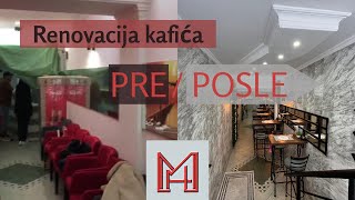 Uredjenje kafića uz pomoć dizajnera enterijera  Kako smo od suterena napravili sladak kafe bar [upl. by Errecart192]