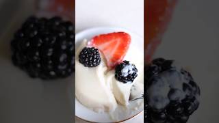 Simple 5Ingredient Panna Cotta 🍮🍓 [upl. by Hagen]