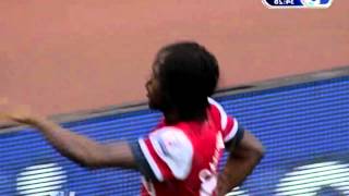 Gervinho scores and does the quotSieg Heilquot Arsenal 6  1 Southampton [upl. by Wiener822]