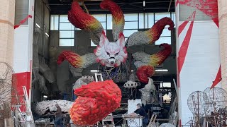 Carnevale di Viareggio 2024  2 anteprima dei lavori [upl. by Kaiulani]