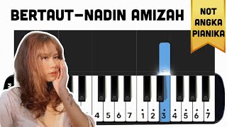 Bertaut  Nadin Amizah  Not Pianika  Easy Pianika Tutorial [upl. by Ashmead]