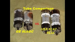 2 Vintage 6CA7 EL34 vs 2 GE USA 6L6GC Tube Comparison Peavey XXX Amp [upl. by Pedaias]