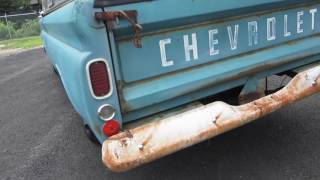 BARN  GARAGE FIND   1966 CHEVY C10 2WD 8 BED PICKUP  SOLD [upl. by Lledo]