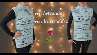 teje hermoso chaleco blusón a crochet parte 1 fácil y rápido [upl. by Ardnael]