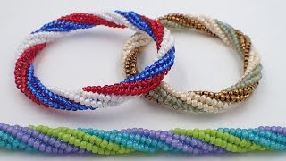 Herringbone Beaded Bracelet How to make beaded bracelet DIY Bracelet 💞 [upl. by Sualkcin]