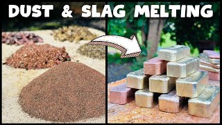 Slag amp Dust Mega Melt  Nordic Gold Copper Bronze Brass  ASMR Metal Melting  Trash To Treasure [upl. by Giraud]