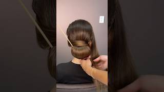 The easiest way to style your hair like this👉hairstyle hair hairtutorial foryou ponytail yt [upl. by Une]