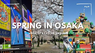 JAPAN VLOG EP 1 🌸🍄 cherry blossoms dotonbori aquarium universal studios japan  OSAKA VLOG [upl. by Ahseem]