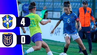 BRASIL GOLEA 4  0 A ECUADOR POR EL SUDAMERICANO FEMENINO SUB17  REY DEPORTIVO [upl. by Toffic791]