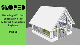 Sloped Modeling a Kitchen Shack with a Pro Millwork Production Engineer P11 [upl. by Annaiek778]