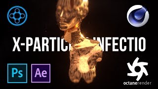 How To Create A Daredevil Inspired Liquid Pouring Effect Using X Particles Infectio Cinema4D Octane [upl. by Aleira]