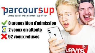 RÉACTION RÉSULTAT PARCOURSUP en DIRECT  😂 [upl. by Yorgos]