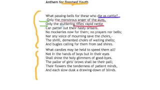 Anthem for Doomed Youth Analysis  Wilfred Owen [upl. by Elie]