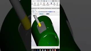 SOLID CAM 4TH AXIS POCKET CUT OPERATION short viralvideo [upl. by Glennon]