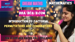 Introduction to Factorial  How to simplify the factorial expressionsBBA MathsBCA Maths [upl. by Enyale]