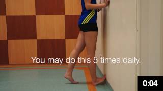 NUH Physiotherapy  Gastrocnemius Stretch [upl. by Eylloh]