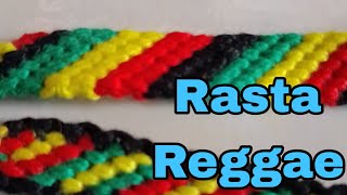 HOW TO MAKE FRIENDSHIP BRACELETREGGAERASTAMACRAMECHEVRONTUTORIAL [upl. by Rebbecca44]