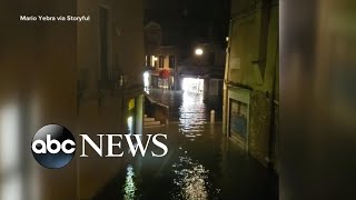 Venice is being flooded by the highest tide in more than 50 years l ABC News [upl. by Adnylg]