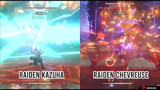 Raiden Hypercarry ft Kazuha vs ft Chevreuse  Spiral Abyss 43 Floor 12  Genshin Impact [upl. by Suiramaj]