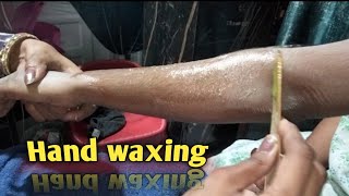 hand waxing  chocolate wax  day 3  handwax youtubshorts shortsvideo [upl. by Eilyk]