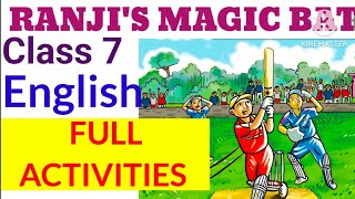 Class 7 unit 4 English Ranjis Magic Bat complete activities Class 7 Ranjis Magic Bat Activities [upl. by Heiskell978]