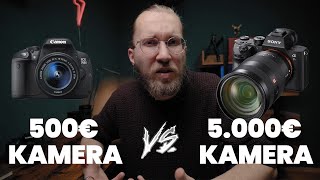 EINSTEIGER KAMERA vs PROFI KAMERA  Erkennt ein Profi den Unterschied  500€ Kamera vs 5000€ Kamera [upl. by Ide]