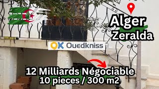 Ouedkniss Alger Zeralda maison 10 pieces 300 m2 [upl. by Coppock504]