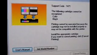 Canon G1000 G2000 G3000 Error 1471 ไม่เจอตลับหมึก หัวพิมพ์ [upl. by Shirl781]