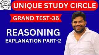 GRAND TEST36 REASONING EXPLANATION PART2 [upl. by Neelrad21]