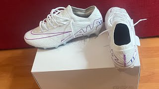 Nike Mercurial Vapor 15 By You Custom Ag footballsoccer Cleats Review  On Feet [upl. by Nalrah]