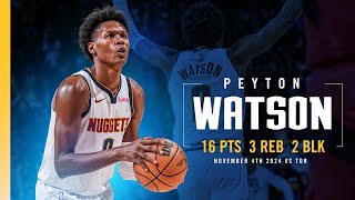 Peyton Watson Full Game Highlights vs Toronto Raptors 📺  11424 [upl. by Seow22]