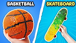 LEGO Basketball vs LEGO Skateboard 🏀 🛹 Popular SPORTS in LEGO [upl. by Ahsikyw]