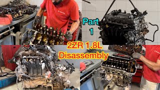 2ZRFE 18L Engine Disassembly Of Toyota Corolla [upl. by Sabino]