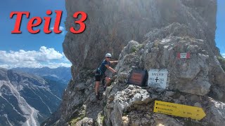 Mittenwalder Höhenweg Klettersteig mit unangenehmer Überraschungteil 3 klettersteig klettern [upl. by Adirf907]